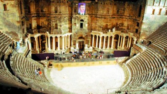 Imagen del teatro romano de Bosra, del siglo II d.C, que acoge las actividades del Festival de música y danza de Bosra