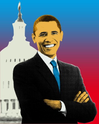 Retrato del actual presidente de los Estados Unidos, Barack Obama
