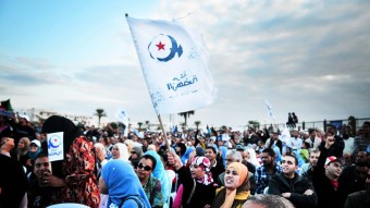 Mitin de clausura de la campaña del partido al-Nahda